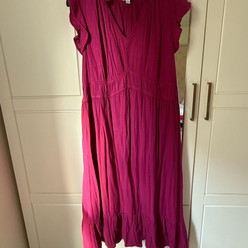 Vibrant Pink Cotton Dress